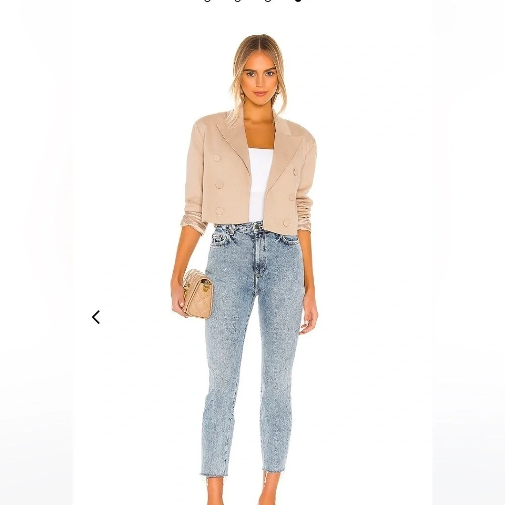 Lovers and Friends Logan Distressed Cropped Raw Edge Denim in Lost Hills preppy